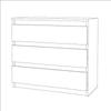 White Chest of Drawers 80 CM 3S TV Cabinet Furniture for Living Room Bedroom Loft