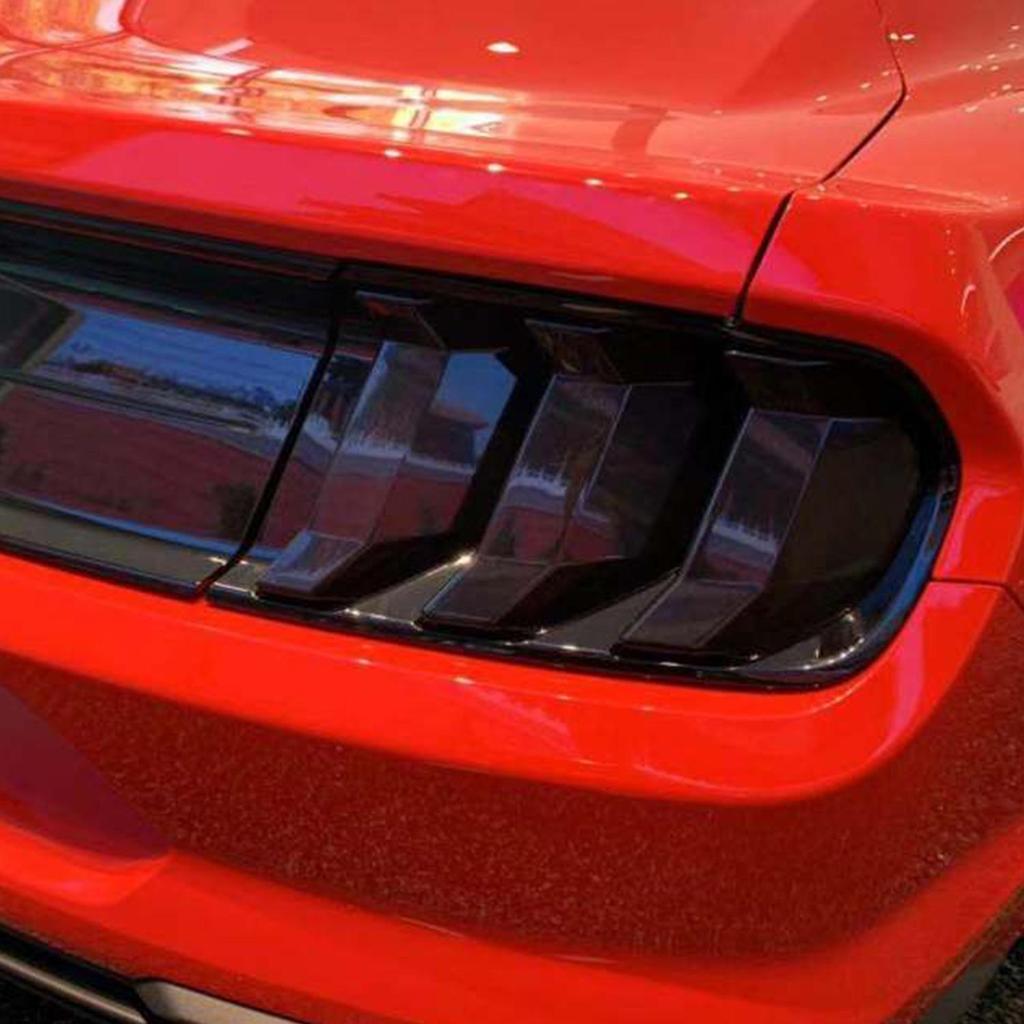 Автомобильный задний фонарь, задний фонарь, защитная накладка для Ford Mustang 2018-2023, внешние аксессуары, дымчатый черный, 6 шт.