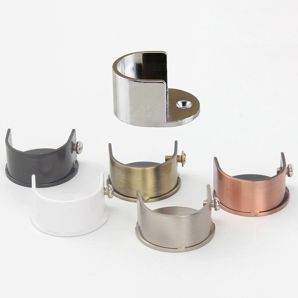 Curtain Pole Bracket Set Wall Mount Curtain Holder Brackets for 28mm Rods Modern Designing Easy Installation