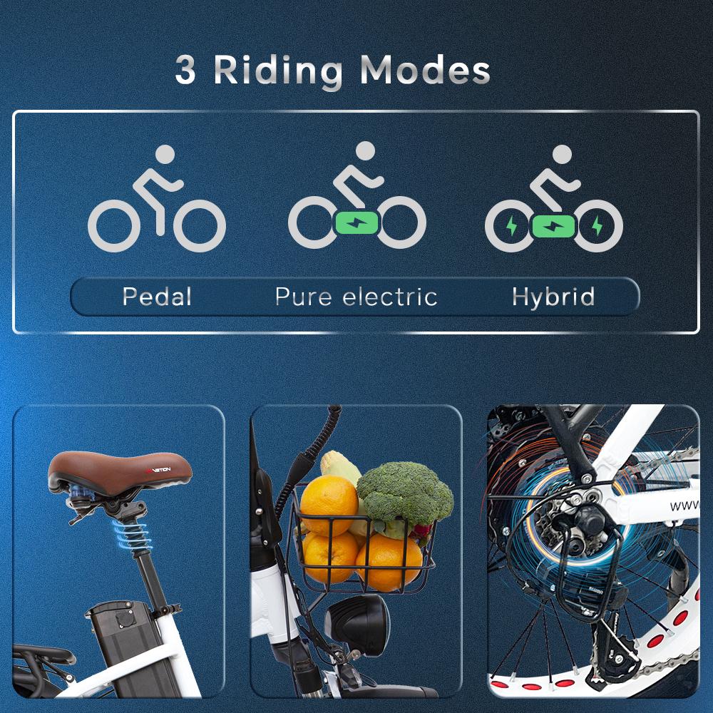 Складной электровелосипед Drvetion 20" 750 Вт Мотор Гидравлические тормоза Максимальная скорость 45 км/ч Городской электровелосипед Нагрузка 150 кг CT20