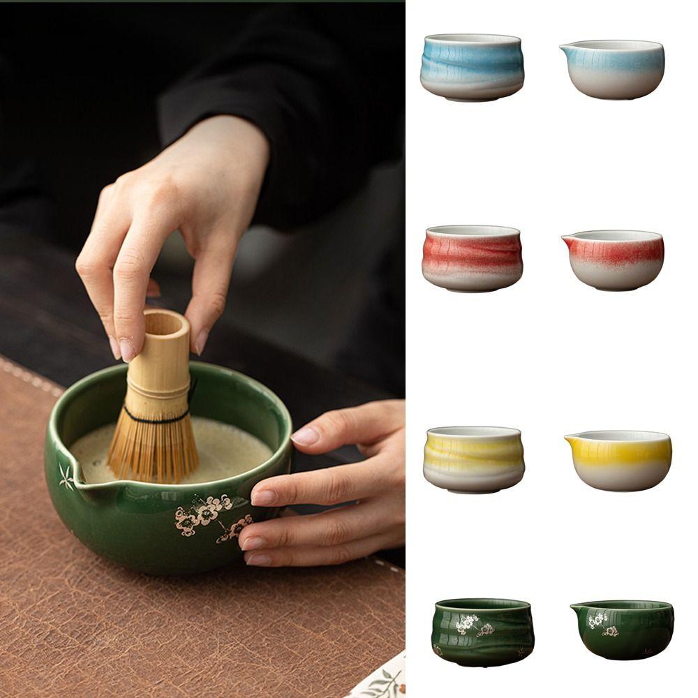 Large Capacity Matcha Bowl Ceramic Green Tea Maker Cup Tea Ceremony Tool for Tea Set Accessories