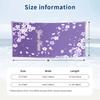 Cherry Blossom Artwork Theme Quick Dry Beach Towel Custom Name Text Print Large Sand Resistant Towel Beach Vacation