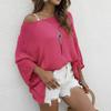 Spring and Autumn Women's Plus Size Shirt Round Neck Casual Loose Top