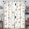 Kawaii Animal Modern Living Room Шторы для камеры Home Interior Шторы 2 шт. Затемняющие шторы Тюль для спальни Шторы