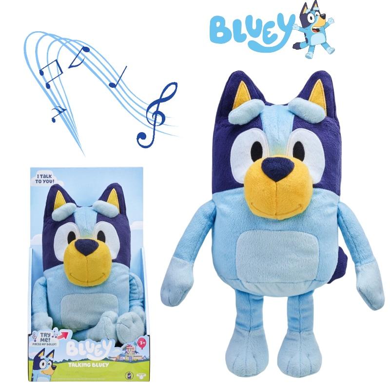 Bluey Talking Plush Fun Cartoon Dog Toy With Musical Features Short Plush Blue Color 30cm