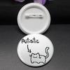 32/44/58mm Fun Cartoon Hand Drawn Cats Badge Half Faced Cat Pins Tinplate Brooches Breastpin for Backpack Clothes Handmade Gift Accessory