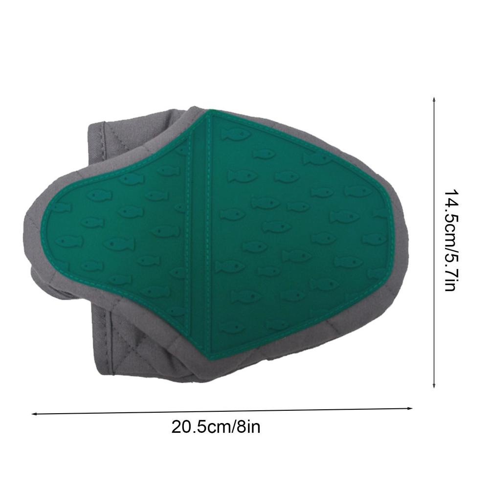 1 шт. Хлопок Силиконовый зажим для перчаток для духовки Кухонные принадлежности для выпечки Микроволновая печь Специальные перчатки Теплоизоляция для духовки Противоожоговый коврик