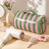 Striped Travel Storage Case Large Capacity Makeup Organizer Bag Travel Toiletry Bag  Home Storage