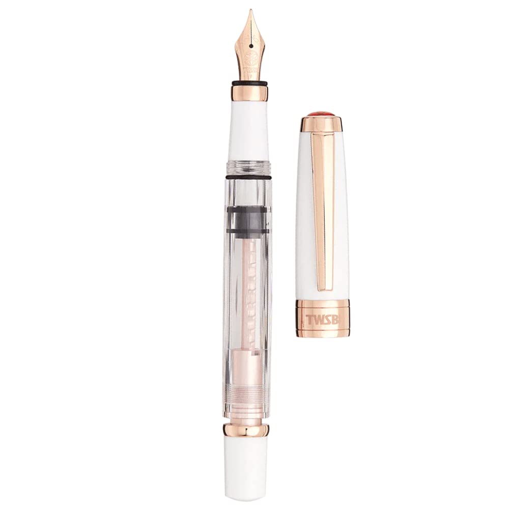 Ручка-диспенсер Twisbee Diamond 580 Белый Розовое Золото Fine TW100757, GT, Перо,