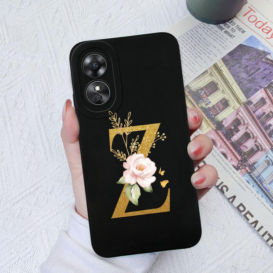 Милый чехол с буквами для OPPO A1 Pro A5 A9 2020 A15 A16 A17 A52 A53, мягкий силиконовый квадратный защитный чехол, бамперы с розовыми буквами для OPPOA17, чехол для телефона