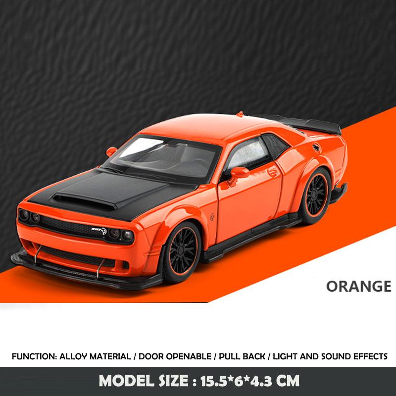 1/32 масштаб Dodge Challenger Hellcat SRT литой автомобиль модель звук свет инерционный металлический игрушечный автомобиль мальчик подарок коллекция миниатюрный автомобиль