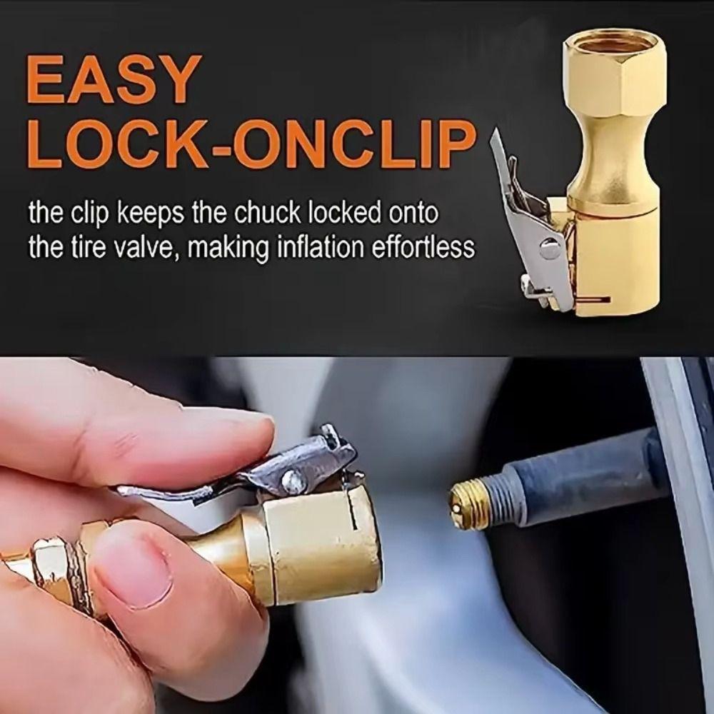 Quick Connect Quick Connector Brass Construction Air Pump Nozzle Tire Pump Nozzle Auto Parts