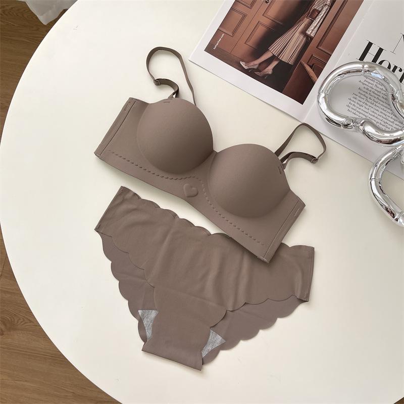 Белый персиковый жемчужный бесшовный бюстгальтер без бретелек для маленькой груди - подчеркивающий, без косточек, невидимый