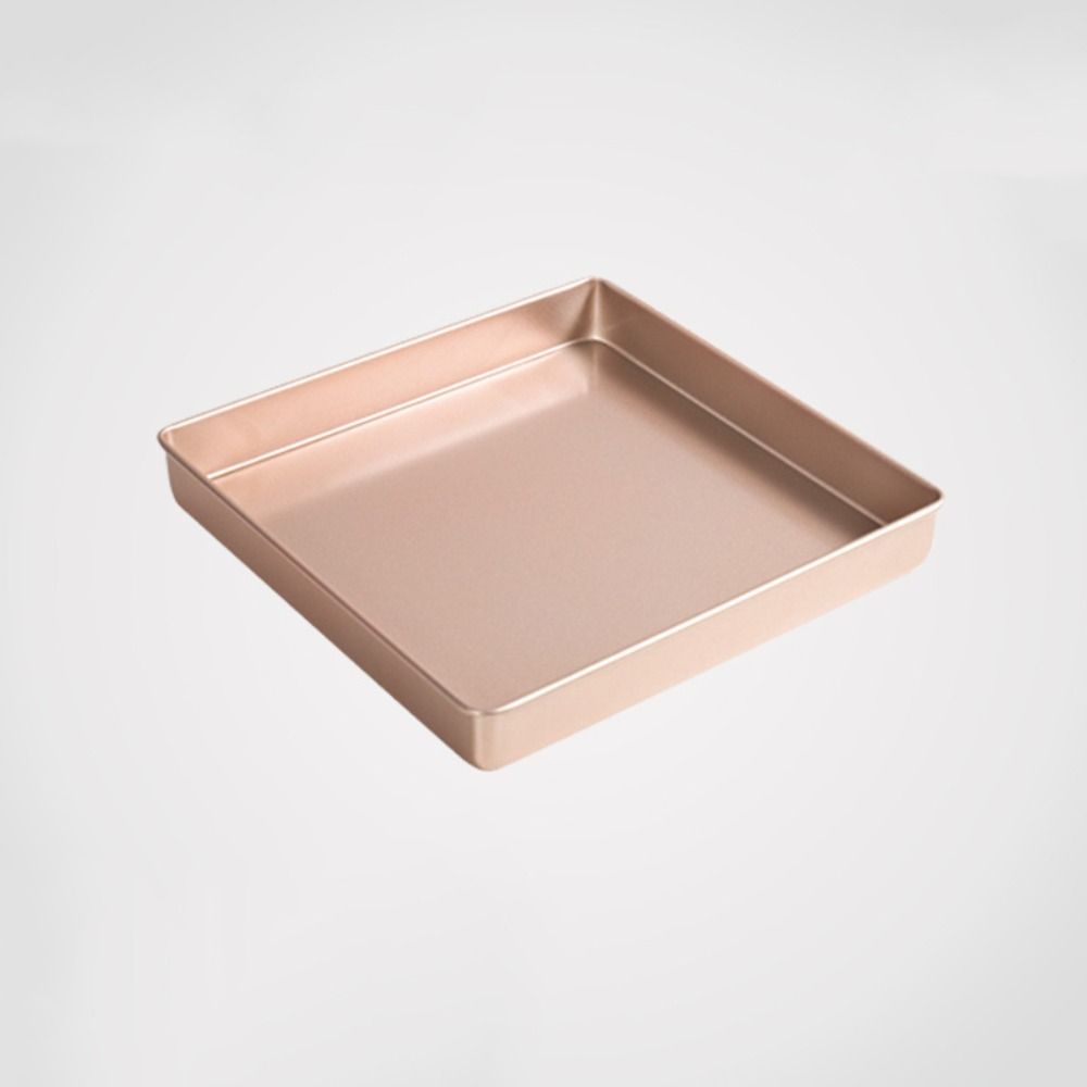 Nonstick Square Baking Pan Champagne Toaster Oven Dishes Cookie Tray Swiss Roll Mold  Bread