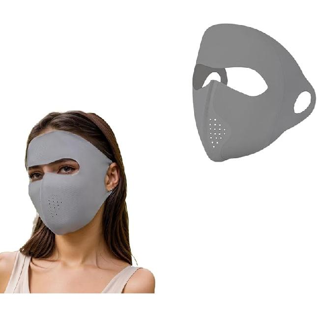 UPF 50+ Sun Protection Face Mask for Women Ice Silk Breathable UV Face Shield Mask Cover for Cycling Hiking Outdoor Sports