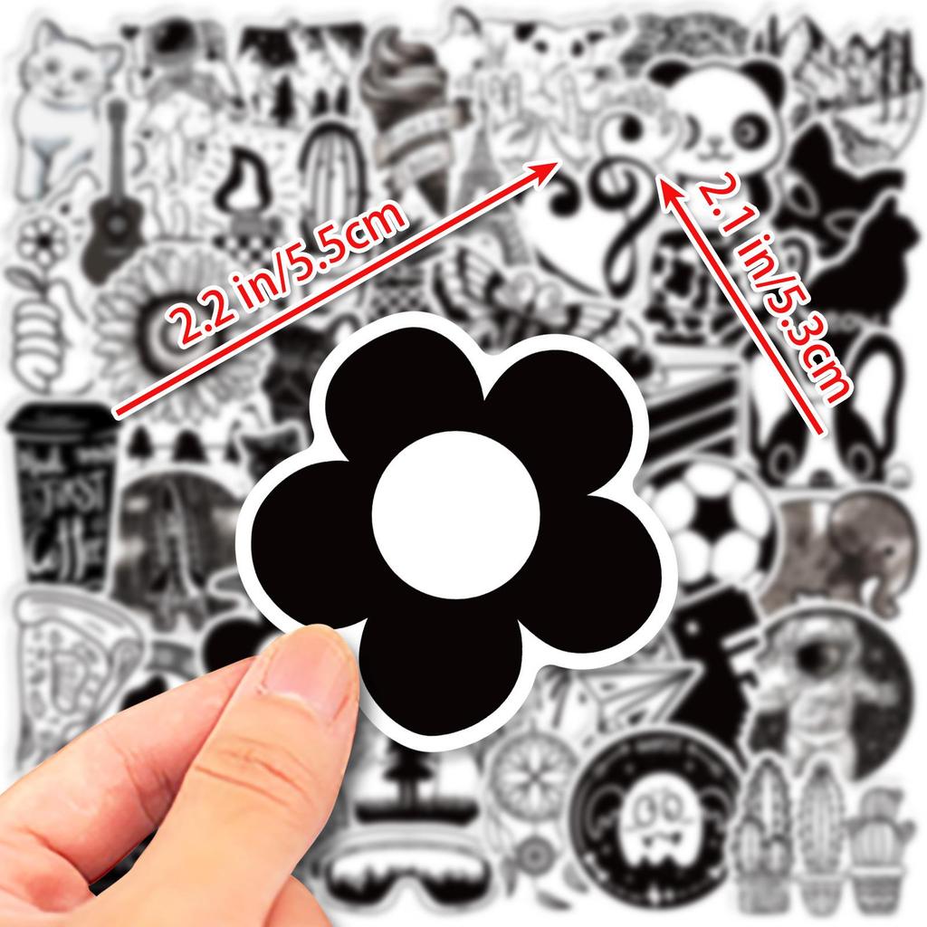 50 шт. новые трансграничные креативные черно-белые наклейки с граффити