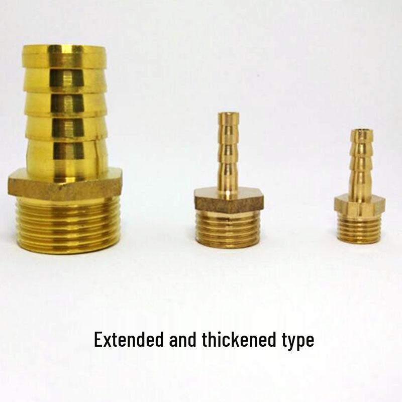 Thickened Copper Male Thread Hose Joint - Sizes: 1/2, 3/4, 1, 1-1/2, 2, 2-1/2, 3, 4 inch