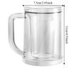 Plastic Cold Drink Chilled Cups Washable Leak-Proof Freeze Beer Glass Reusable Transparent Double Interlayer Cup Barbecue