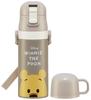 Skater Water Disney Winnie the Pooh Stainless Small Sports Water Children's Bottle, 2-Way, Straw/Cup, 400ml, 350ml, Design, Steel, Lightweight,
