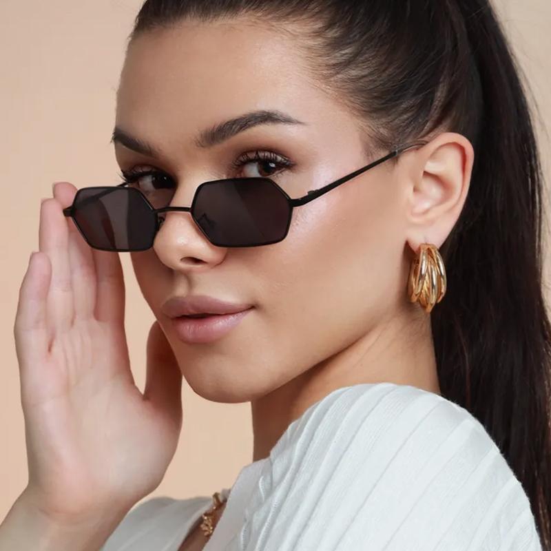 Fashionable And Individual Small-frame Sunglasses Metal Retro Square-frame Sunglasses Street Style Sunglasses 388