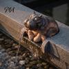 Animal Resin Statue Water Spitting Hippopotamus Figurine, Realistic Hippo Statue, Ornament Fountain Sculpture for Garden Pond Pool Decoration Spray