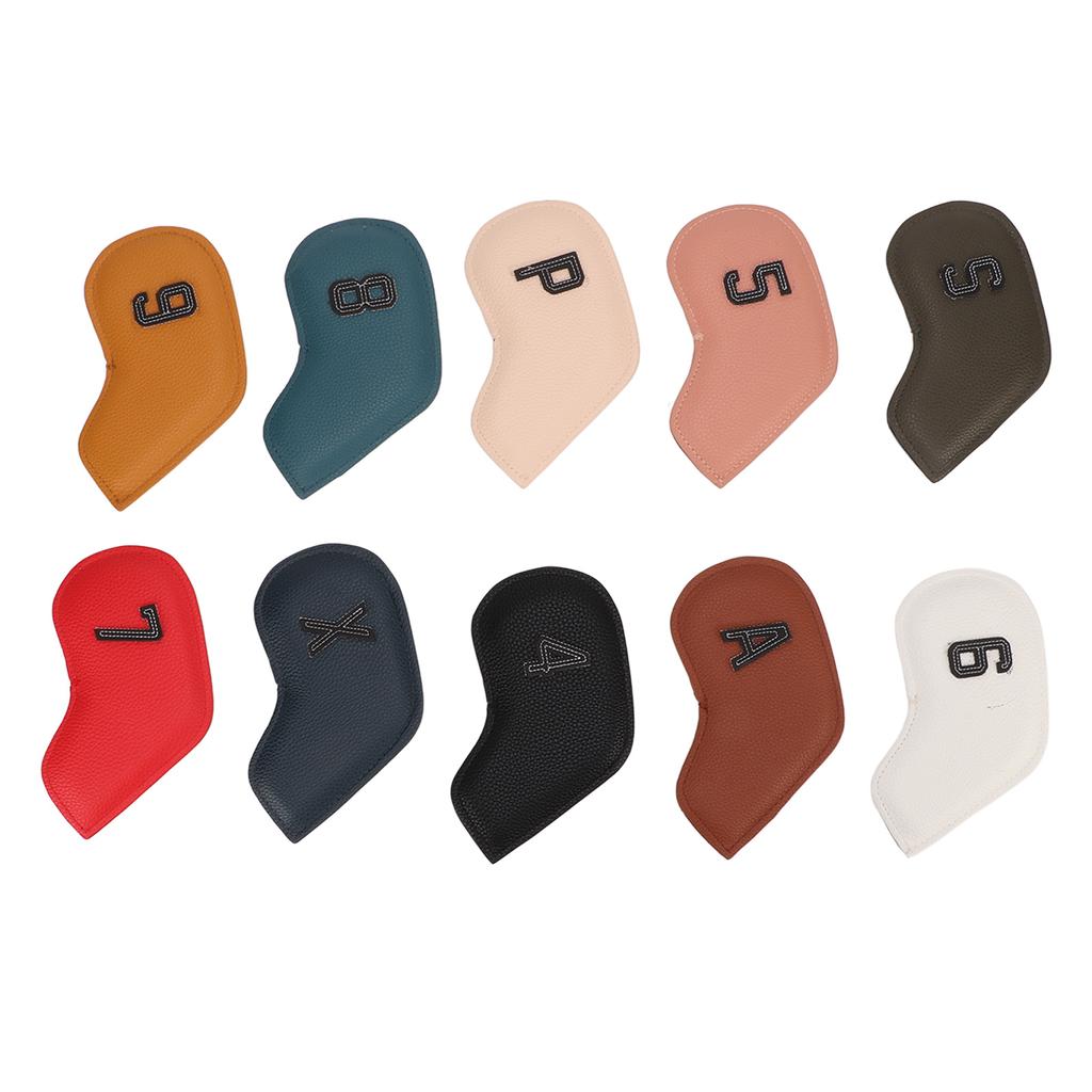 10 шт. чехол для клюшки для гольфа, водонепроницаемый чехол для клюшки для гольфа с цифрами из искусственной кожи для занятий спортом на открытом воздухе