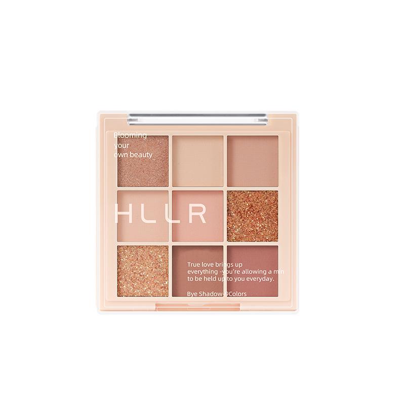 Helen Lady Multi-Use Nine-Color Eyeshadow Palette: Matte, Shimmer & Fine Glitter for Contouring and Makeup