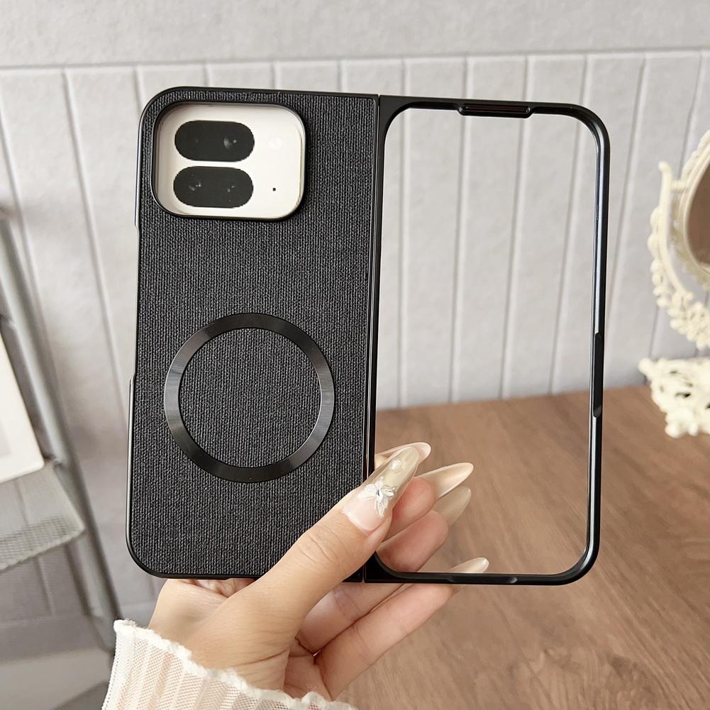 Магнитный кожаный чехол без рисунка Magsafe для Google Pixel 10 Pro Fold pixel10 pro fold Тканевая крышка для беспроводной зарядки
