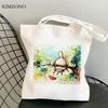 Totoro Shopping Bag Jute Bag Eco Shopper Grocery Reusable Bolsa Bag Net Reusable Jute Bolsas Reutilizables Sacolas
