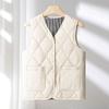 Down Cotton Vest Women's Inner Wear Autumn and Winter New Slim-fit Bottom Inner Wear Vest Medium Thin Warm Vest Vest