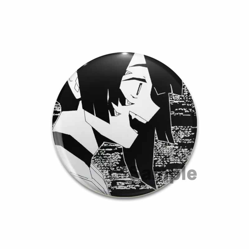 32/44/58 мм милые значки аниме-сериала забавный значок кота енота интересные мультяшные животные броши рюкзак одежда подарок аксессуар