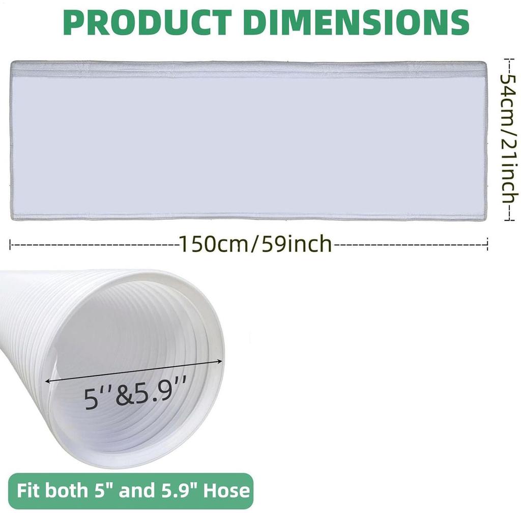 Портативная изоляция шланга кондиционера Портативная изоляция кондиционера с 3 ремешками-пряжками Аксессуары для бытовой техники для офисов Зима Улица