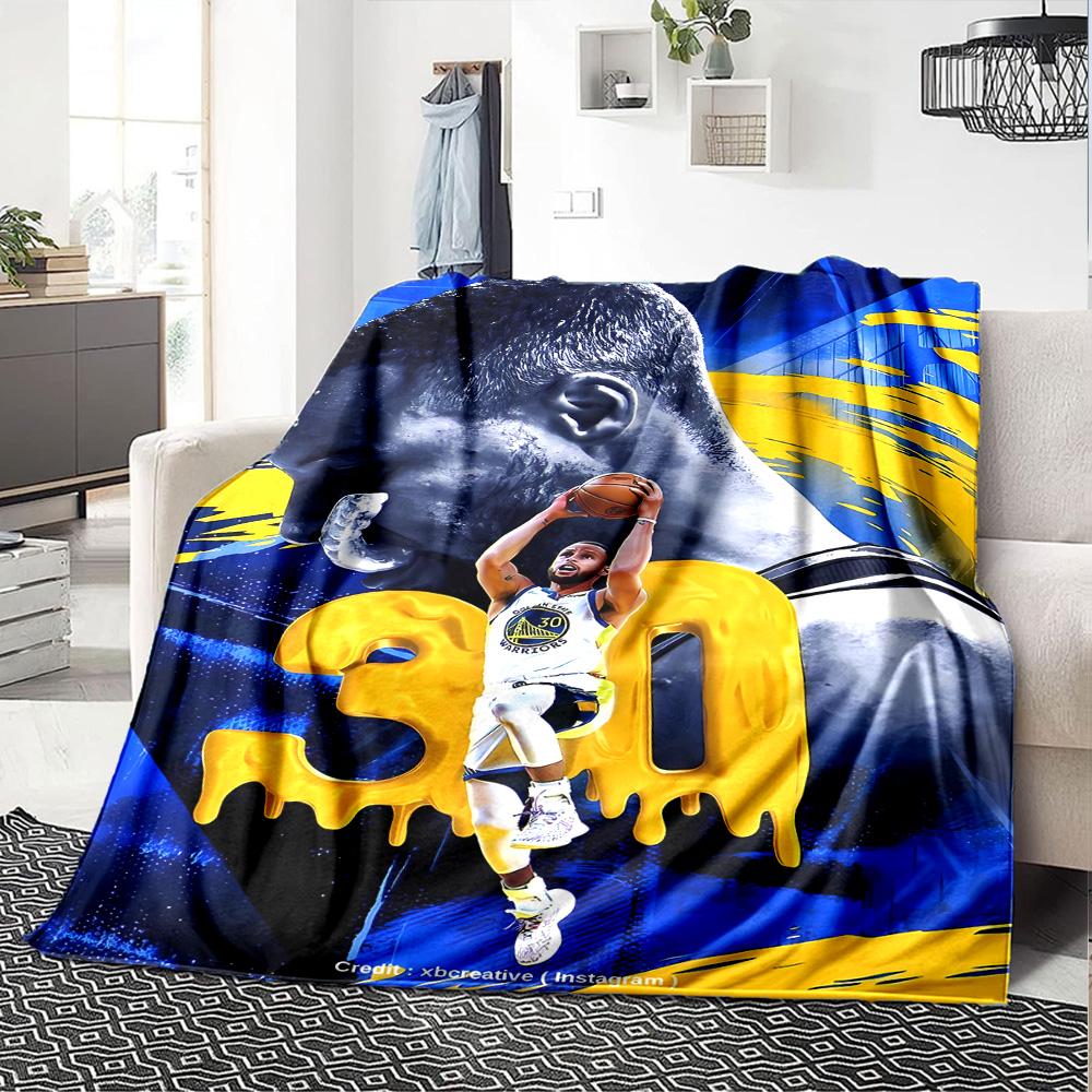 Golden State Warriors Blanket Comfortable Suitable for Chair Bedding Picnics Four Seasons Multipurpose Modern Style