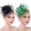 Стильные шапки-волшебники, свадебные цветочные сетчатые повязки на голову, коктейльные головные уборы для чаепития для женщин и девочек