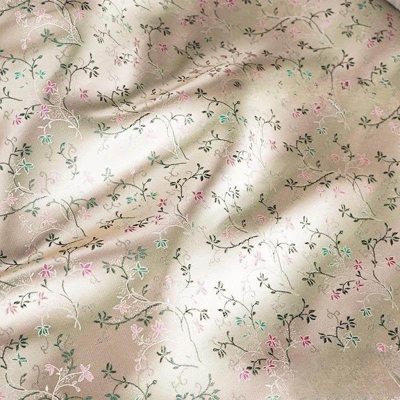 100 см жаккардовый гобелен атласная ткань шелк Helu Tongchun гладкая текстура подвеска парча династии Сун чонсам ханьфу