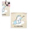 [Q2405] - Чехол на подушку из хлопка «Licorne My Unicorn» бежево-синий (сделаю завтра) - 40х40 см
