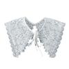 Women Hollow Out White Embroidery Fake Collar Shawls Dress Detachable Collar False Collar Shawls Cape