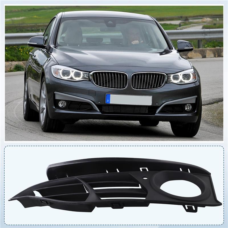 Ac29-Front Bumper Fog Lights Mesh Grille Cover Trim For BMW 3 Series GT F34 2013-2016