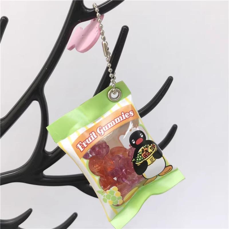 YUJIN Семья пингвинов Капсульные игрушки Оригинал PINGU Милый Красочный Пакет со сладостями Игры с едой Ароматический брелок