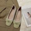 Женские туфли на низком каблуке, осенние новинки, квадратный носок, мелкий вырез, цветные, на мягкой подошве, противоскользящие, износостойкие, туфли с низким верхом