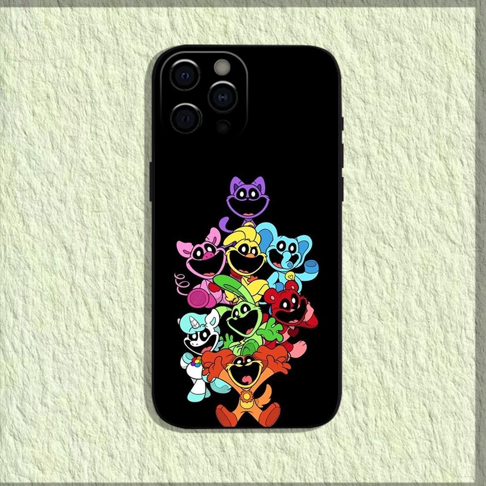 Милый чехол для телефона C-Catnap и D-Dogday для iPhone 16,15,14,13,12,11,Pro,X,XS,Max,XR,Plus,Mini Мягкий черный чехол