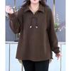 Plus Size Women's Fashion Age-reducing Long-sleeved T-shirt Autumn and Winter Inner Top Western Style Bottoming Shirt