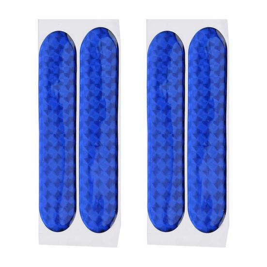 4Pcs/Set Car Reflective Sticker 3D Epoxy Self-adhesive Weather Resistant High Brightness Safety Warning Auto Door Decal Automobile Supplies