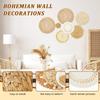 Multi Sizes Boho Wall Basket Décor Set Round Rattan Woven Decorative Basket Wall Art for Farmhouse Living Room Table Settings