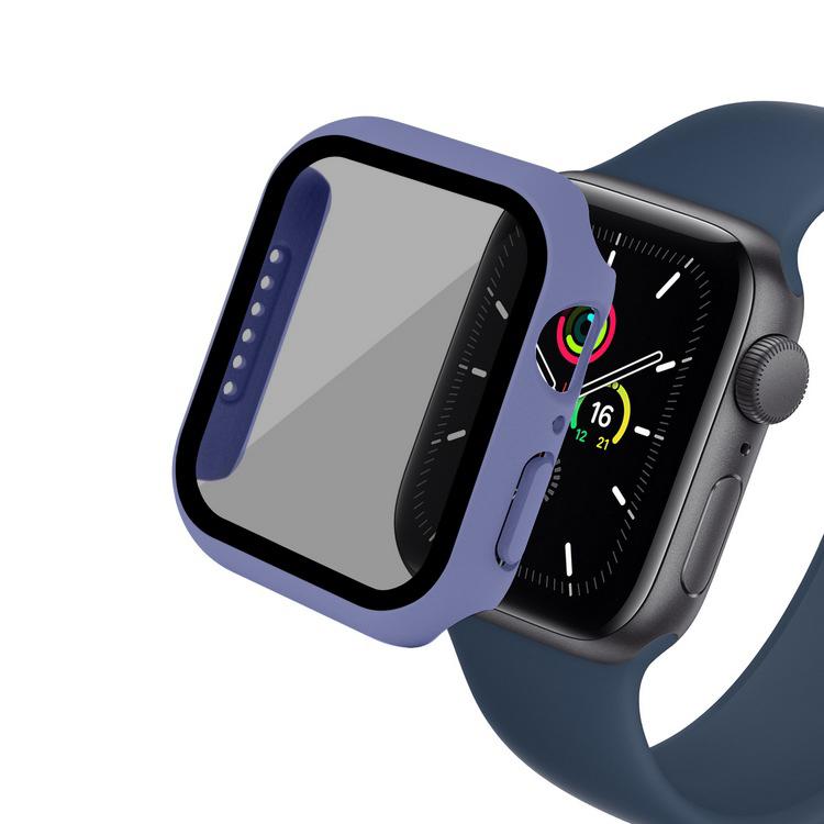 Стекло + чехол для Apple Watch, чехол серии 44/40/41/45/42/38 мм, аксессуар для iWatch, защитная пленка для экрана Apple watch 8 7 6 SE 5 3