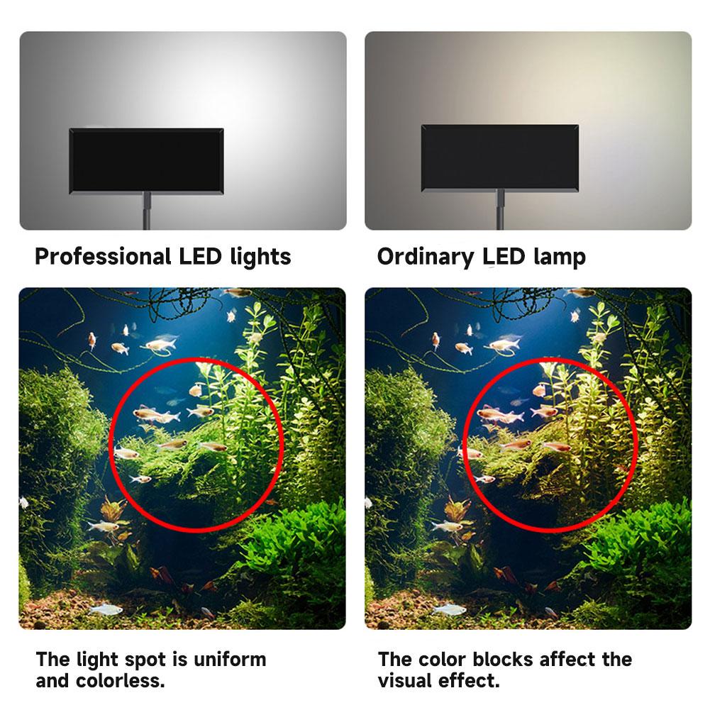 USB Aquarium LED Planted Tank Light Clip-on 6-Row LED Aquascaping Lamp for Nano Fish Planted Tank Aquariums Accessories