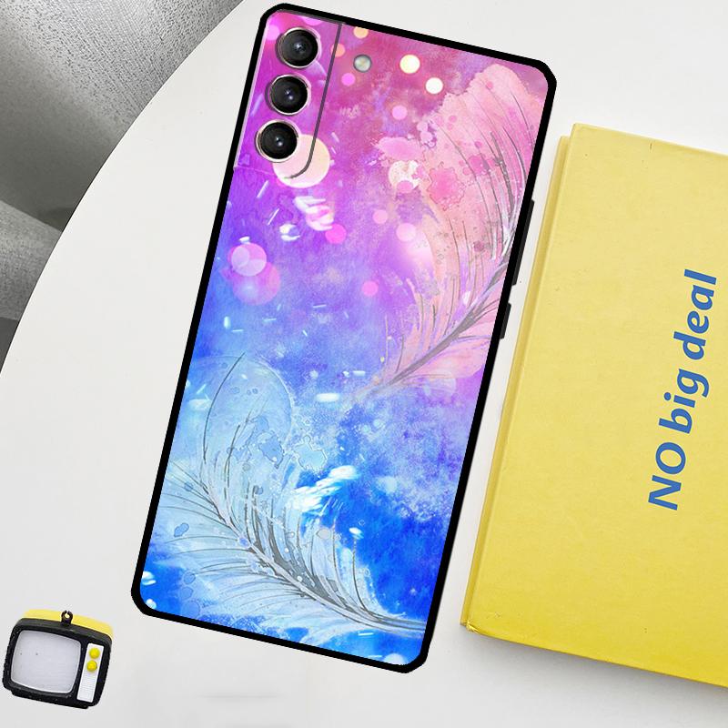 Feather Funda For Samsung Galaxy S22 Ultra S23 FE S9 S10 Note 10 Plus Note 20 Ultra S20 S21 FE Case