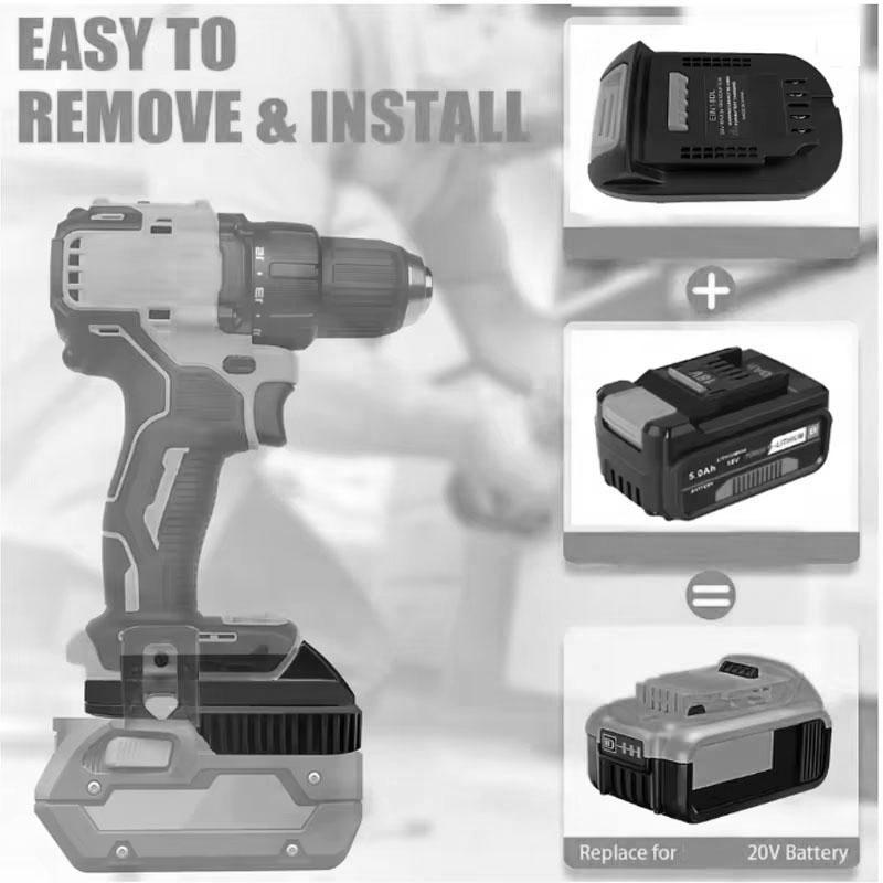 Для Einhell на для Dewalt Адаптер для Einhell 18V Li-ion Аккумулятора Конвертер на для Dewalt 20v Аккумулятора Беспроводные Электроинструменты Дрель