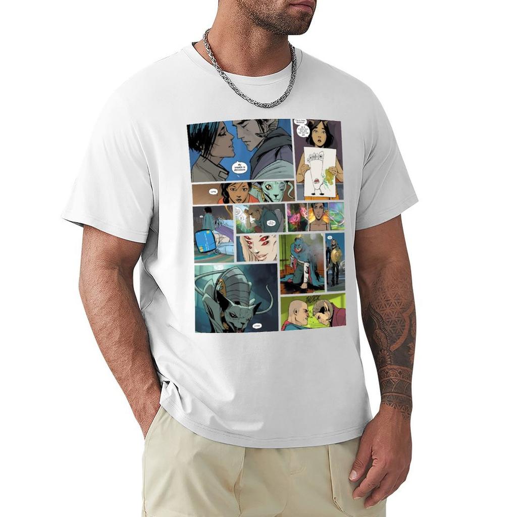 Saga Image Comics Panel Design TShirt Plus Size Comfort Fit Tee