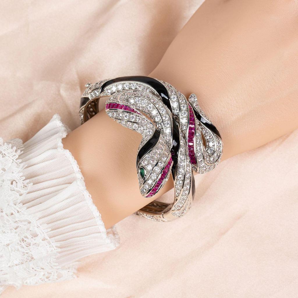 Electroplated Real Gold Spirit Snake Bracelet - Exaggerated Europe & America Style